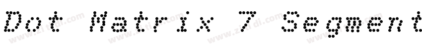 Dot Matrix 7 Segment字体转换